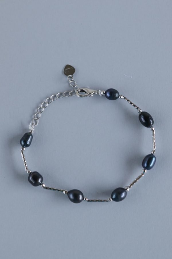 Elegant Blue Faux Pearl Bracelet