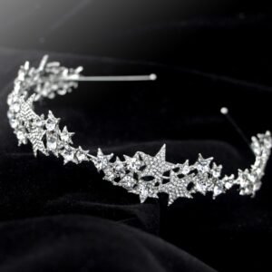 Tiara with Crystal Crusted Stars