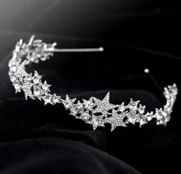 Tiara with Crystal Crusted Stars