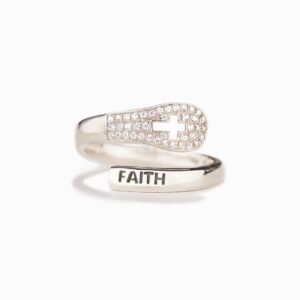 Silver Cross Faith Ring