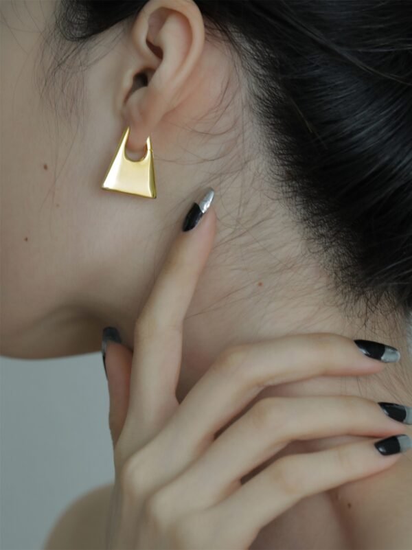 Trapezoidal Geometric Earrings - Image 7