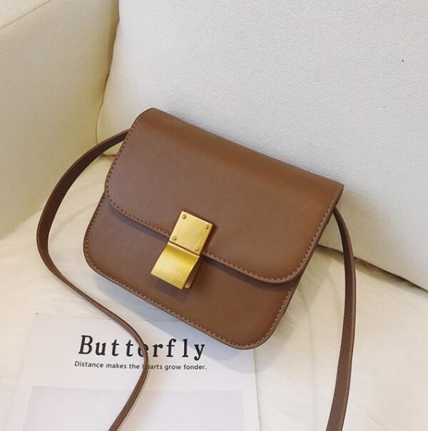 brown Retro Fashion Square Shoulder Bag