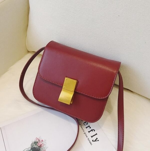 Retro Fashion Square Shoulder Bag red