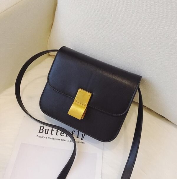 Retro Fashion Square Shoulder Bag black