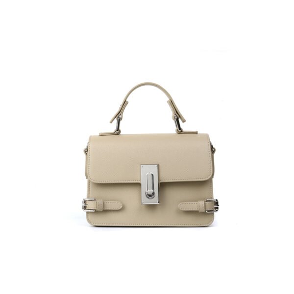 Genuine Leather Casual Shoulder Bag cream