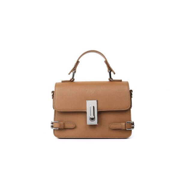 Genuine Leather Casual Shoulder Bag tan