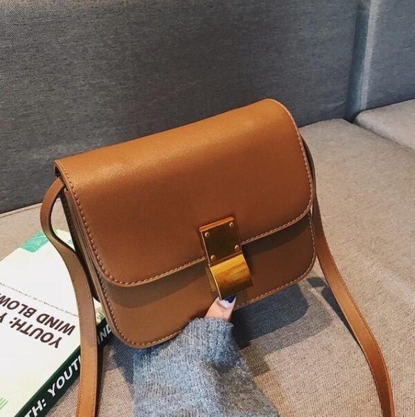 dark tan Retro Fashion Square Shoulder Bag