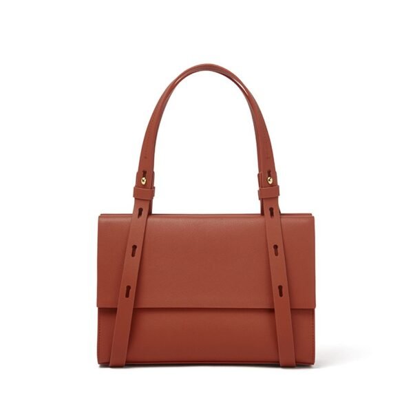 Brown Genuine Leather Elegant Tote Bag