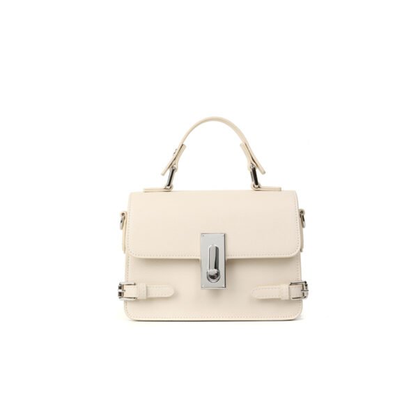 Genuine Leather Casual Shoulder Bag white